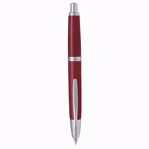 Pilot Capless Vanishing Point Fountain Pen Carbonesque Splash Red/Rh 18K(F)
