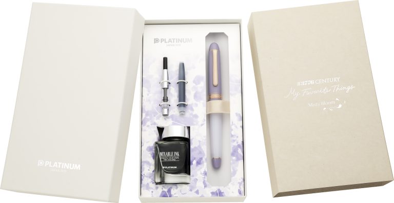 Platinum Century 3776 Fountain Pen My Favourite Things Misty Bloom w/Ink Set 14K F