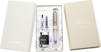 Platinum Century 3776 Fountain Pen My Favourite Things Misty Bloom w/Ink Set 14K F