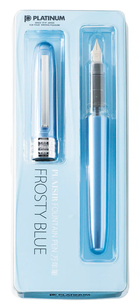 Platinum Plaisir Fountain Pen G-Pack Frosty Blue 0.5 M