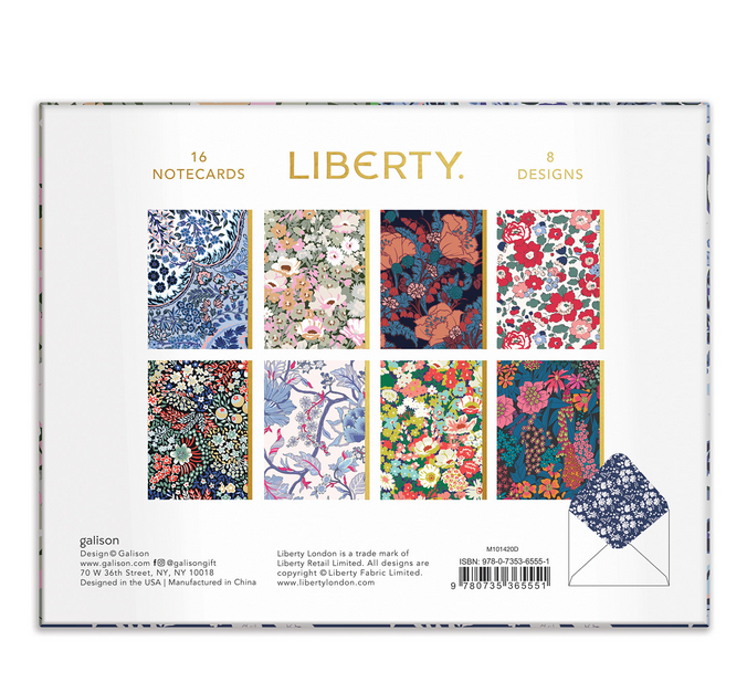 Liberty Floral Notecards Box of 16