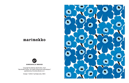 Marimekko Notes (Blue) 20 Unikko Notecards & Envelopes