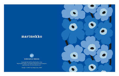Marimekko Notes (Blue) 20 Unikko Notecards & Envelopes