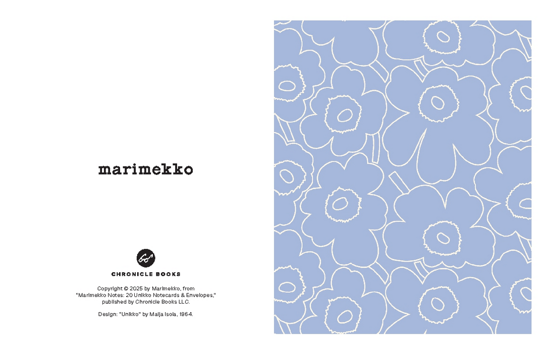 Marimekko Notes (Blue) 20 Unikko Notecards & Envelopes