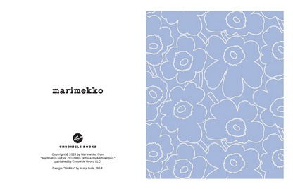 Marimekko Notes (Blue) 20 Unikko Notecards & Envelopes