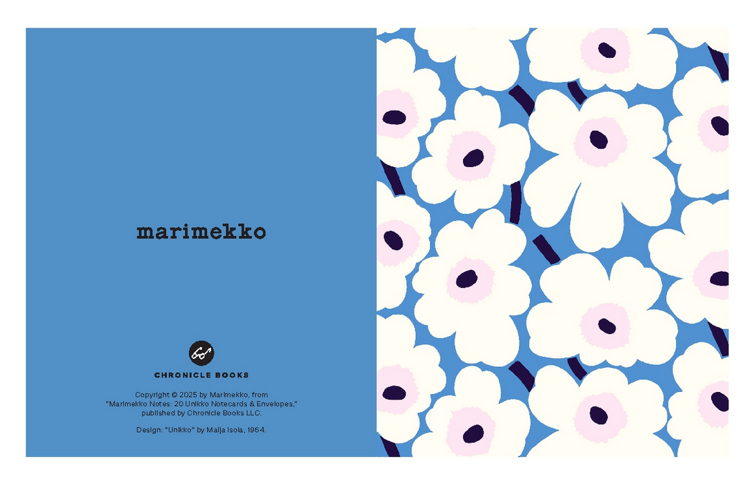 Marimekko Notes (Blue) 20 Unikko Notecards & Envelopes