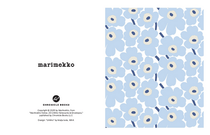 Marimekko Notes (Blue) 20 Unikko Notecards & Envelopes