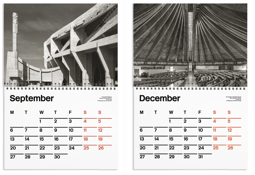 Blue Crow Media Brutalist Calendar 2027