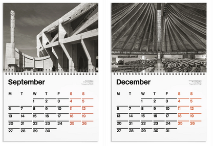 Blue Crow Media Brutalist Calendar 2027