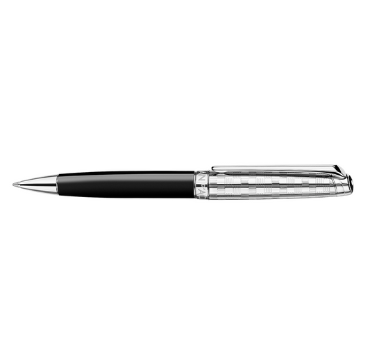 Caran D’Ache Leman Damier Ballpoint Pen with Leather Holder (C)