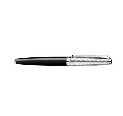 Caran D’Ache Leman Damier Fountain Pen F with Leather Holder (C)