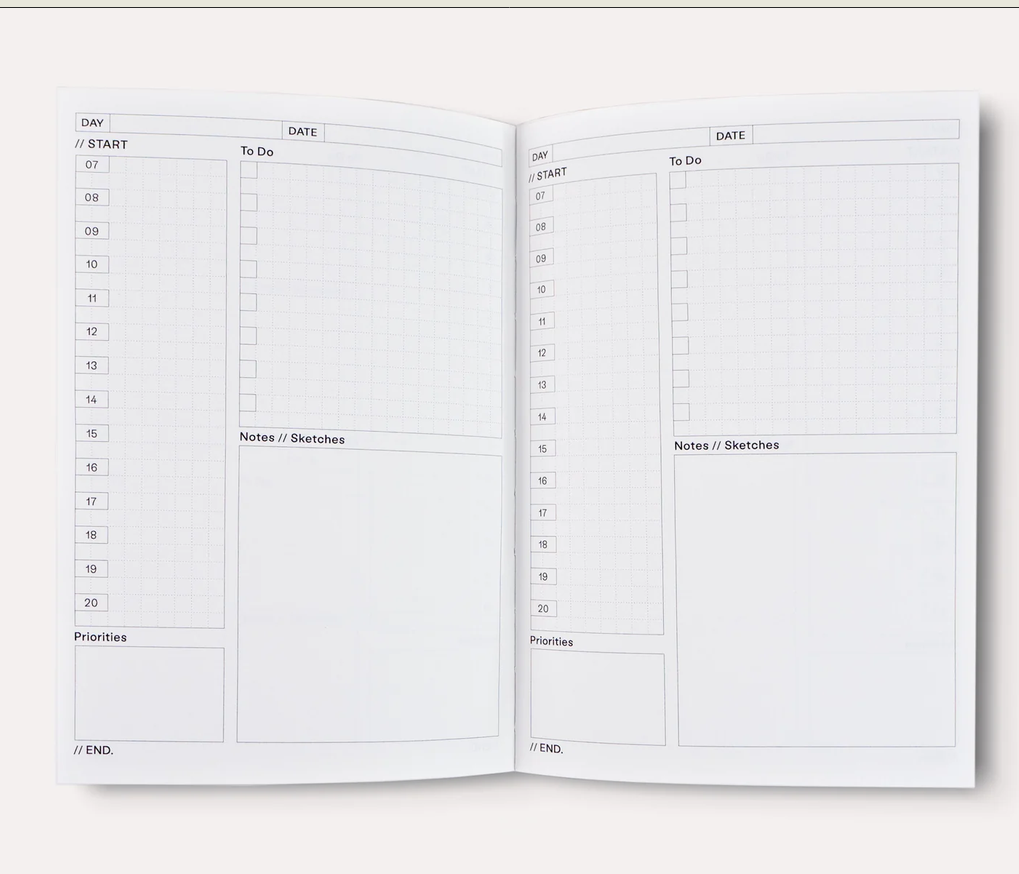 The Completist Bookends No.1 Lay Flat Undated Daily Planner A5