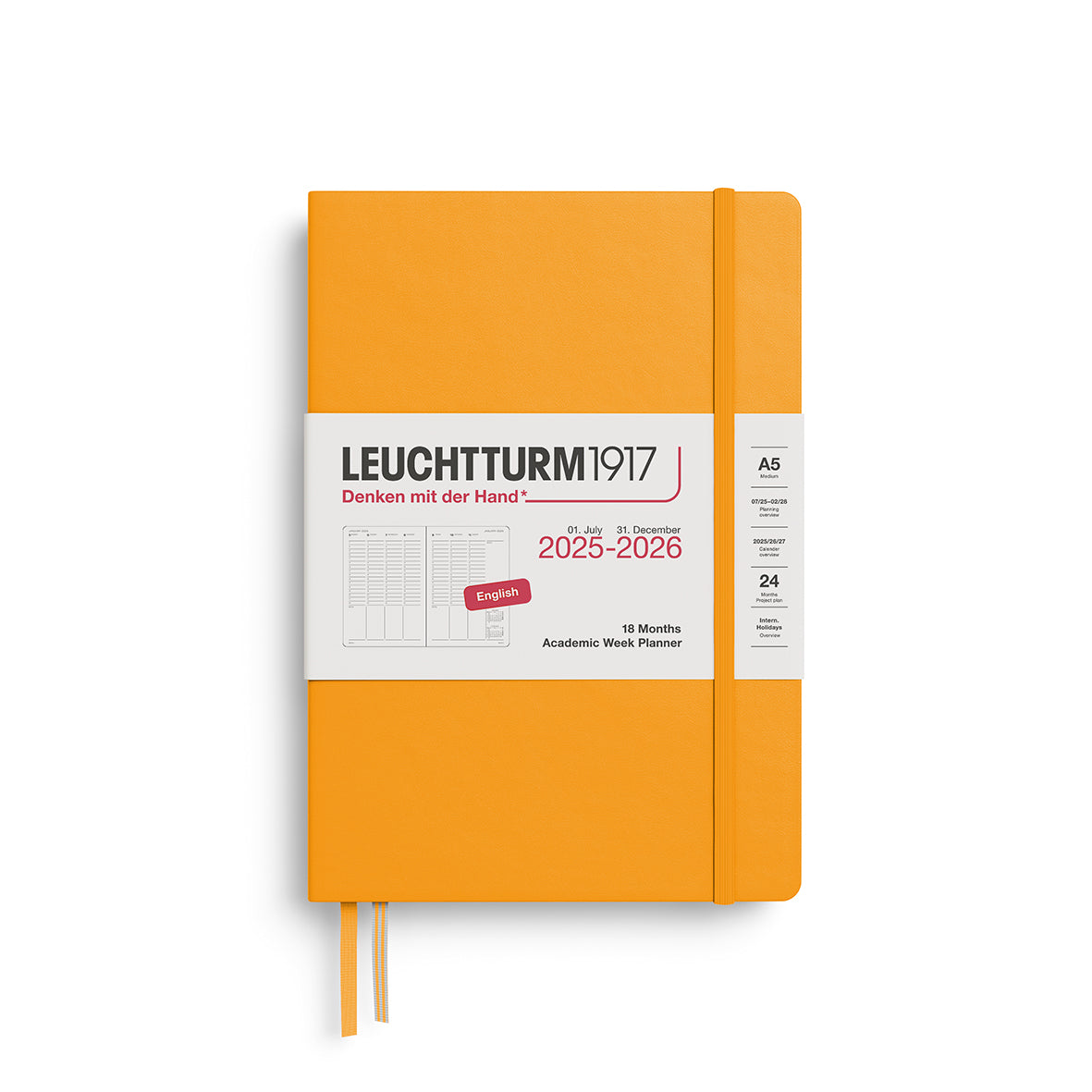Leuchtturm 2025-2026 18M Week Planner A5 Hardcover