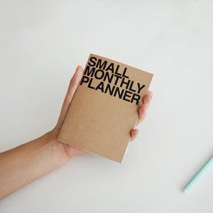 JStory Monthly Planner Small Kraft/Black