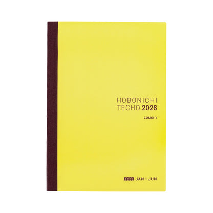 Hobonichi Techo 2026 Japanese Cousin Avec Books [A5 size/Daily 6-month x 2 book set/Jan start/Mon start]