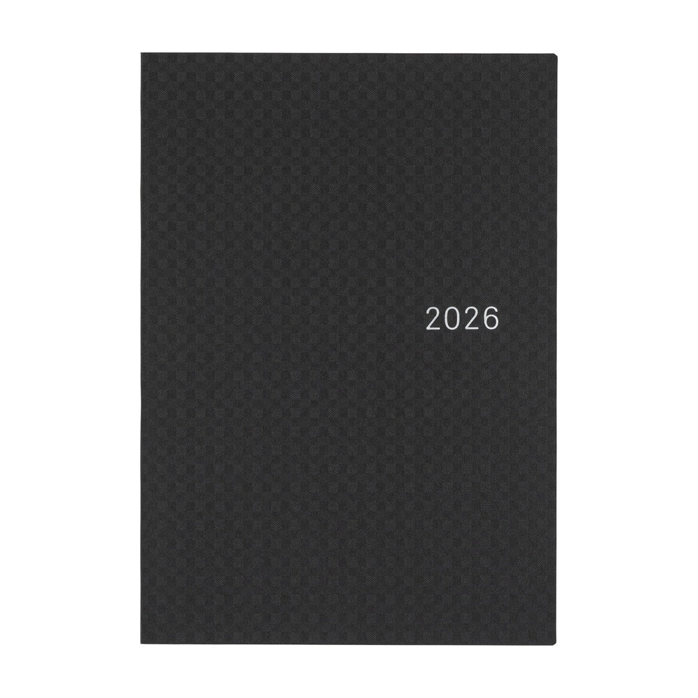 Hobonichi 2026 Planner HON A5 Cousin Paper Series: Black Gingham