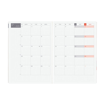 Hobonichi 2026 Planner HON A5 Cousin Paper Series: Black Gingham