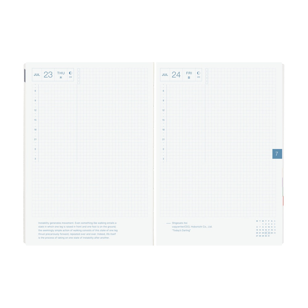 Hobonichi 2026 Planner HON A5 Cousin Paper Series: Black Gingham