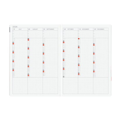 Hobonichi 2026 Planner HON A5 Cousin Paper Series: Black Gingham