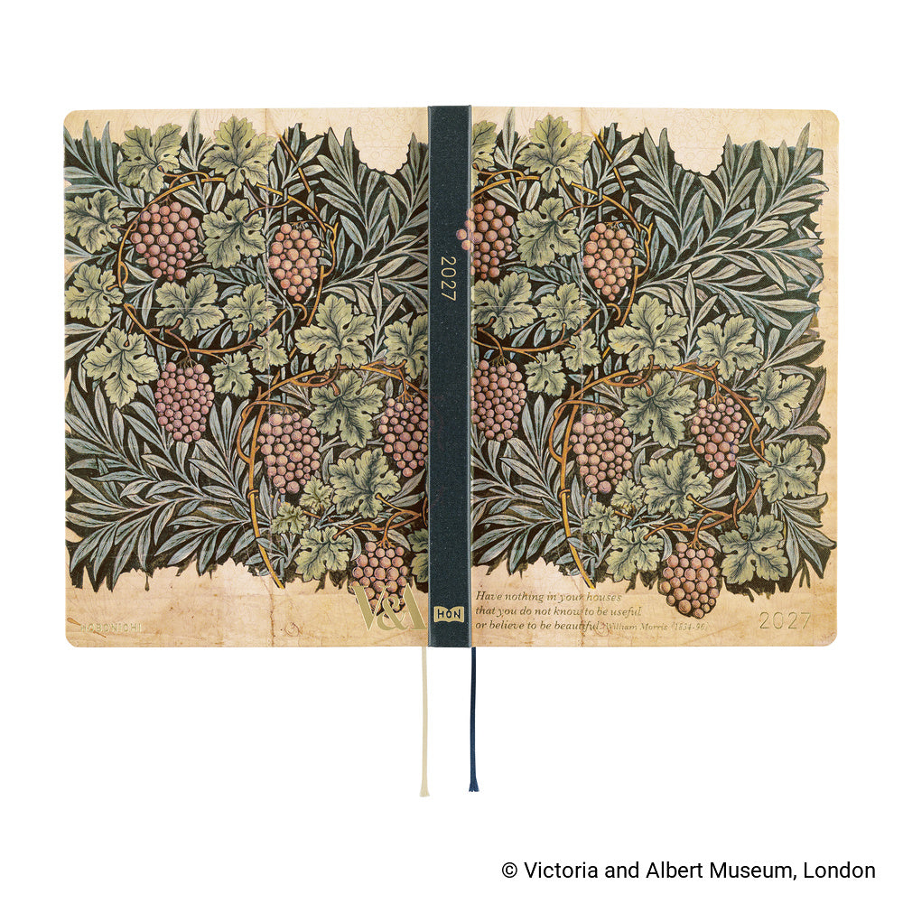 Hobonichi 2027 Planner HON A5 English V&A Series: Vine