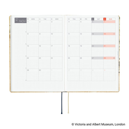 Hobonichi 2027 Planner HON A5 English V&A Series: Vine