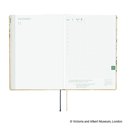 Hobonichi 2027 Planner HON A5 English V&A Series: Vine