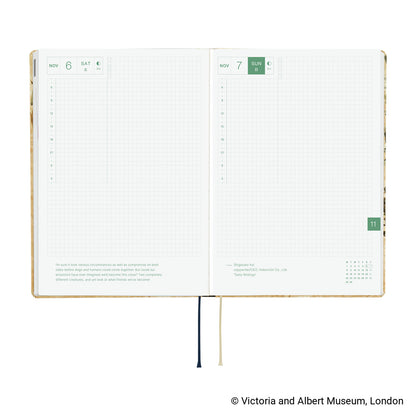 Hobonichi 2027 Planner HON A5 English V&A Series: Vine