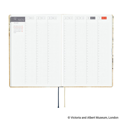 Hobonichi 2027 Planner HON A5 English V&A Series: Vine
