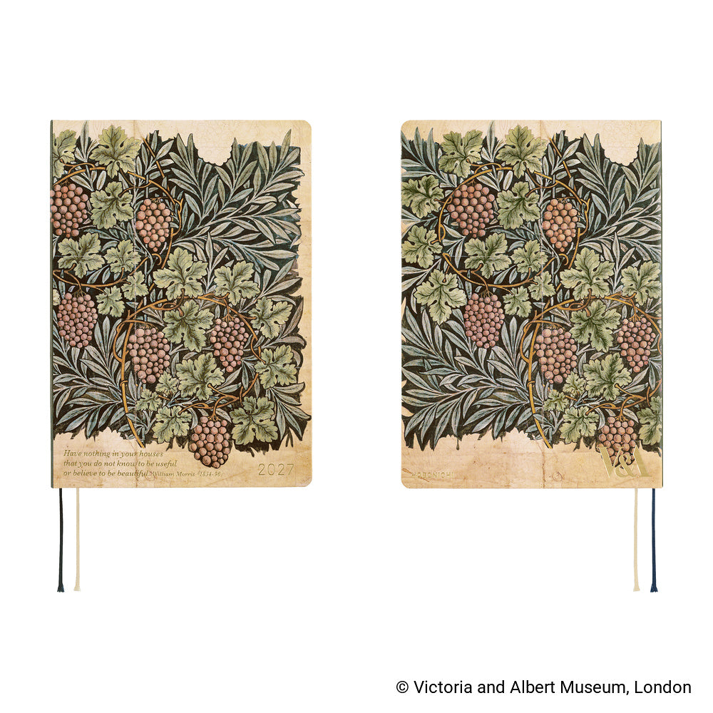 Hobonichi 2027 Planner HON A5 English V&A Series: Vine