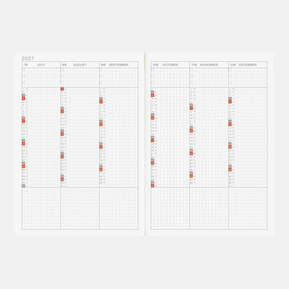 Hobonichi Techo 2027 English Cousin Book [A5 size/Daily/Jan start/Mon start]