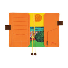 Load image into Gallery viewer, Hobonichi A5 Cover 100%ORANGE: Where’s the Squirrel Going
