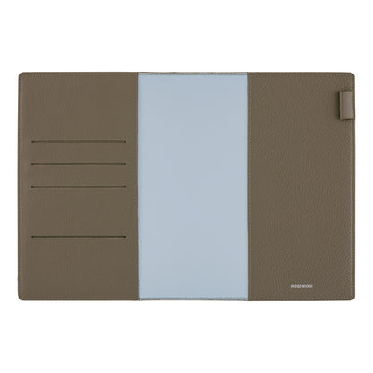 Hobonichi A5 Cover Leather: Taut (Gray & Light Blue)