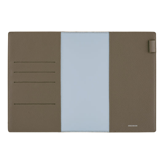 Hobonichi A5 Cover Leather: Taut (Gray & Light Blue)