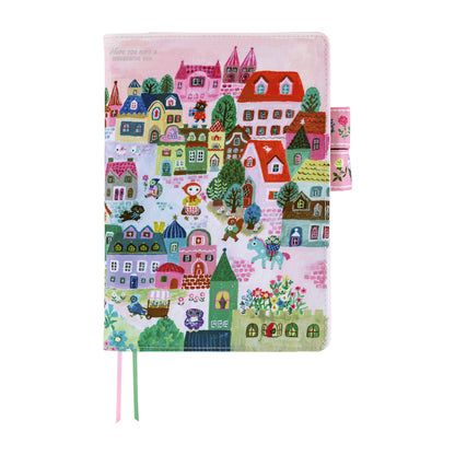 Hobonichi Cover A5 Yumi Kitagishi: White Cat Village