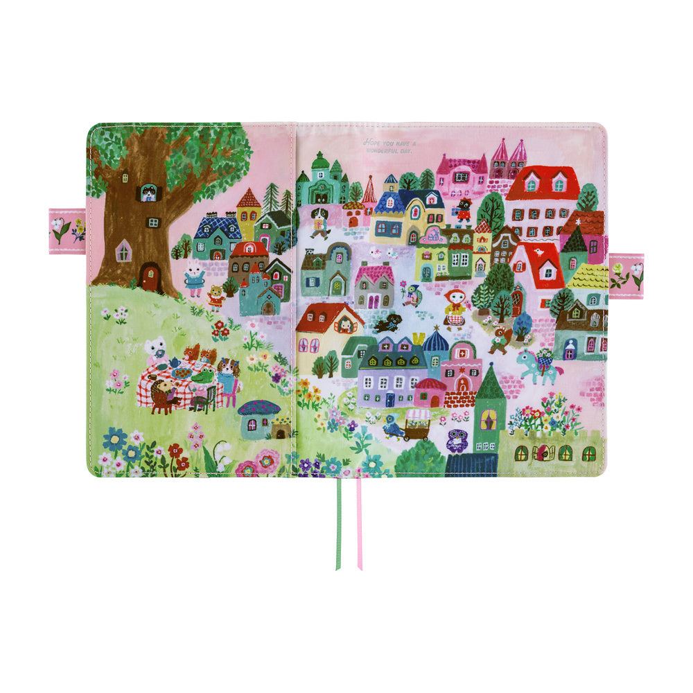 Hobonichi Cover A5 Yumi Kitagishi: White Cat Village