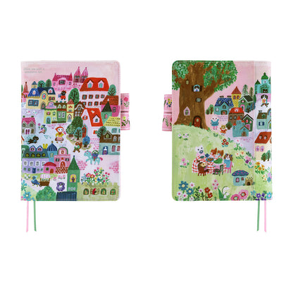 Hobonichi Cover A5 Yumi Kitagishi: White Cat Village