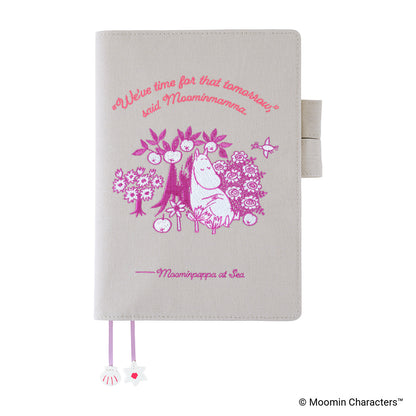 Hobonichi Cover A5 Moomin: My Yard (Pink Gray)