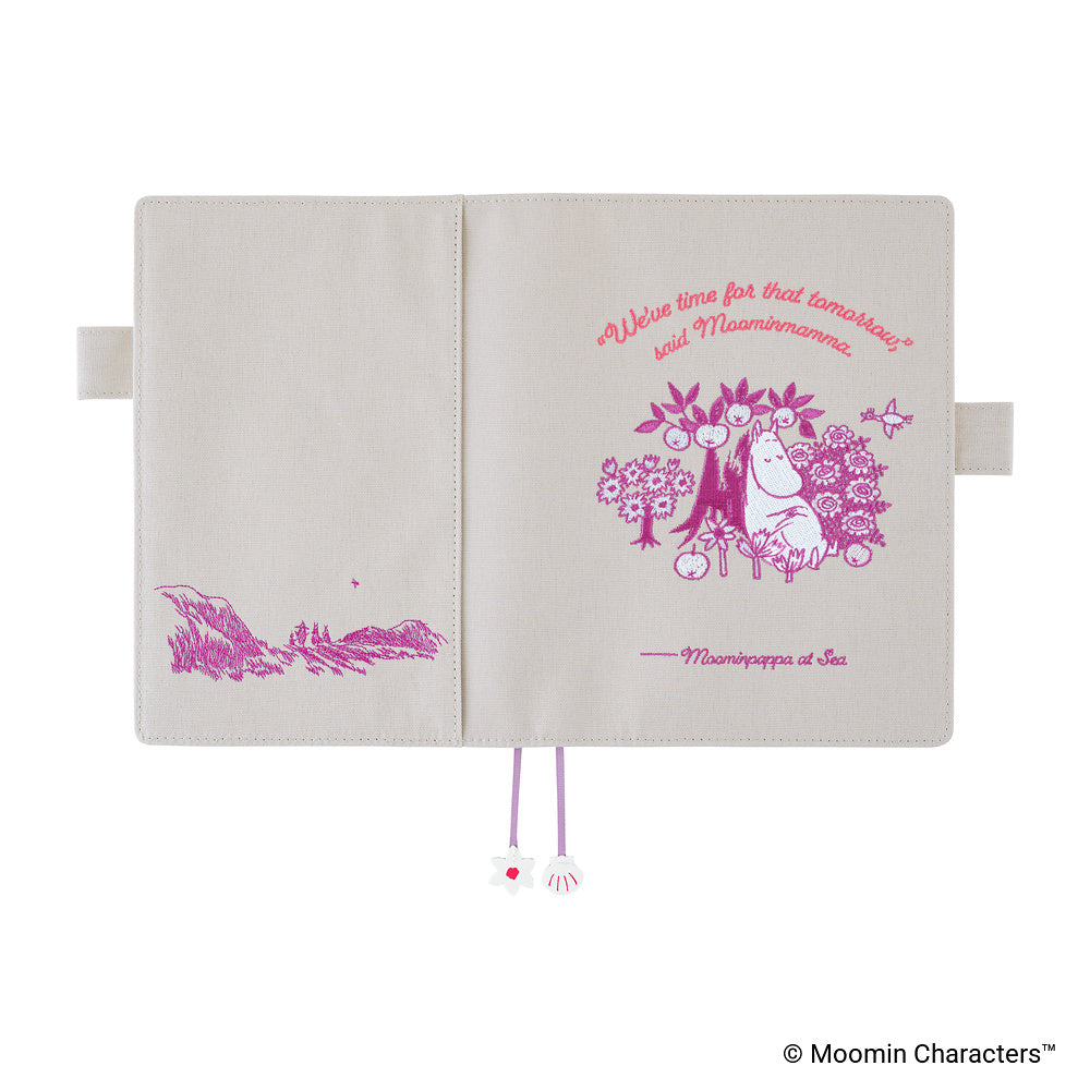 Hobonichi Cover A5 Moomin: My Yard (Pink Gray)