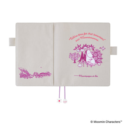 Hobonichi Cover A5 Moomin: My Yard (Pink Gray)