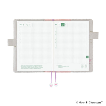 Hobonichi Cover A5 Moomin: My Yard (Pink Gray)
