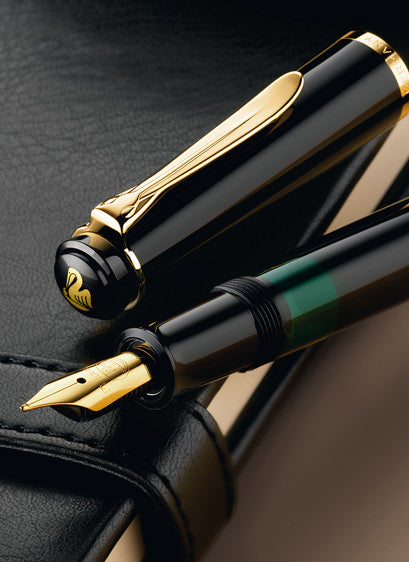 Pelikan Classic Fountain Pen M200 Black 24KT Plated Steel M