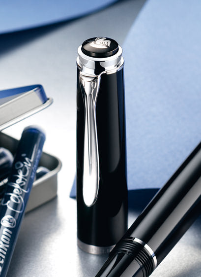 Pelikan Classic Fountain Pen M205 Black Polished Steel EF