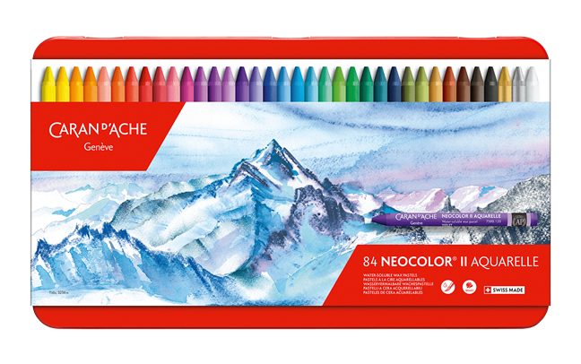 Caran D’Ache NEOCOLOR™ II Aquarelle Pastels metal box 84 pastels