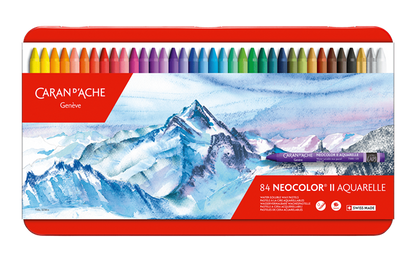 Caran D’Ache NEOCOLOR™ II Aquarelle Pastels metal box 84 pastels