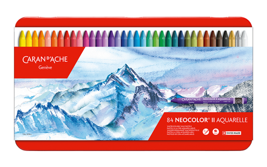Caran D’Ache NEOCOLOR™ II Aquarelle Pastels metal box 84 pastels