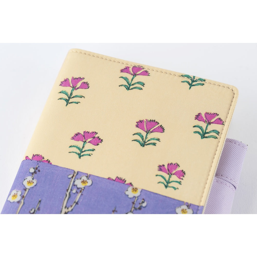 Hobonichi Cover Unsodo: Bijutsukai (Plum and Dianthus) A6