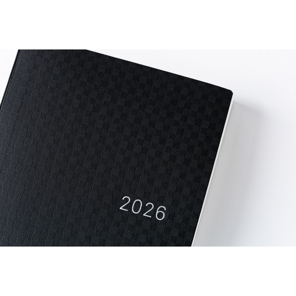 Hobonichi 2026 Planner HON A6 English Paper Series: Black Gingham