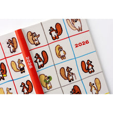 Load image into Gallery viewer, Hobonichi Planner Weeks 2026 ENG 100%ORANGE: Squirrel’s Moving Day
