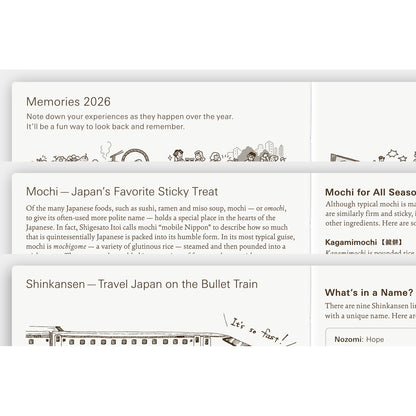 Hobonichi Techo 2026 English Planner Book [A6 size/Daily/Jan start/Mon start]