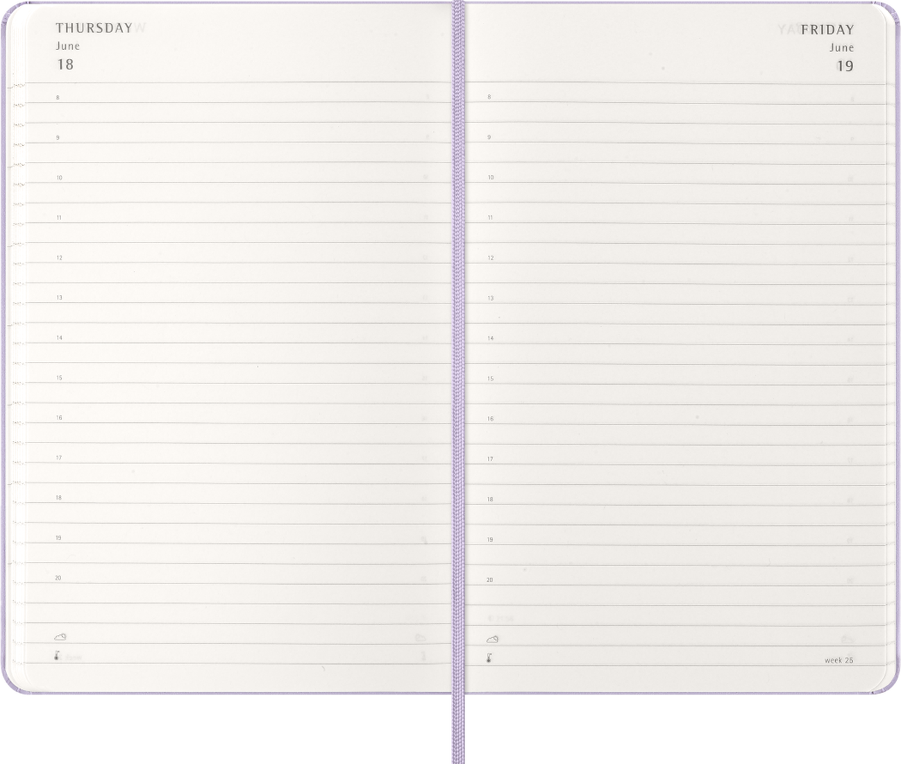 Moleskine 2026  Daily Notebook /Planner Lilac 13x21cm